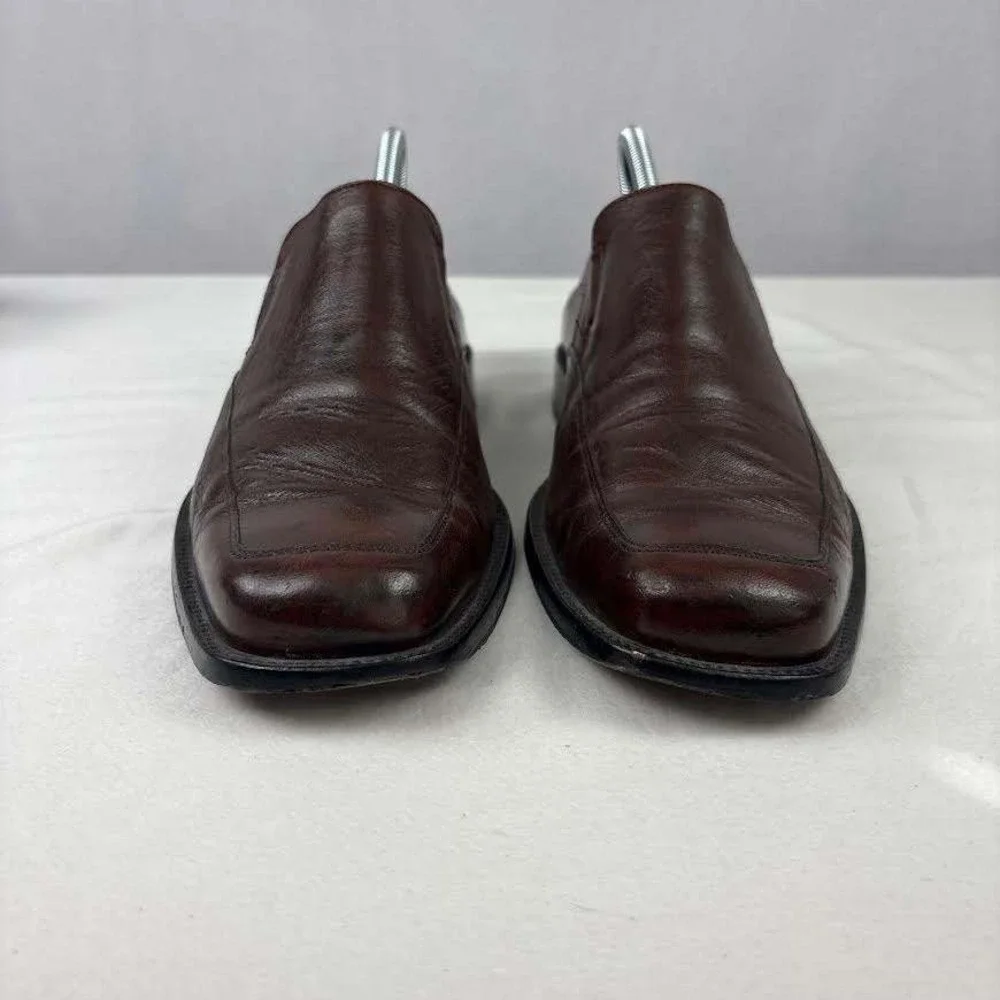 Johnston & Murphy Mens Brown Leather Slip On Loafer Dress Shoes Size 9M‎